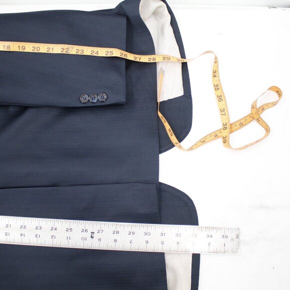 Vintage Pagano west sport coat Mens 48R western rodeo faux suede yoke blue - Picture 6 of 15